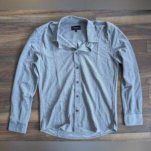 Unbound Merino Stylish Gray Button-Down Shirt